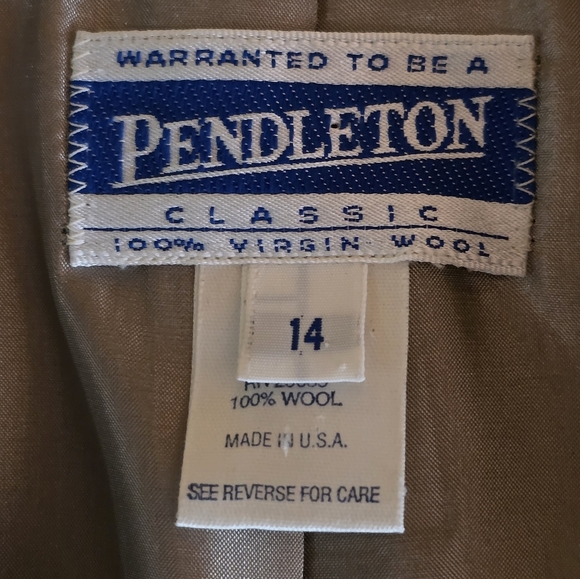 Vintage Pendleton 100% Wool Gray Blazer Jacket Women’s 14 Made in USA - Picture 5 of 7